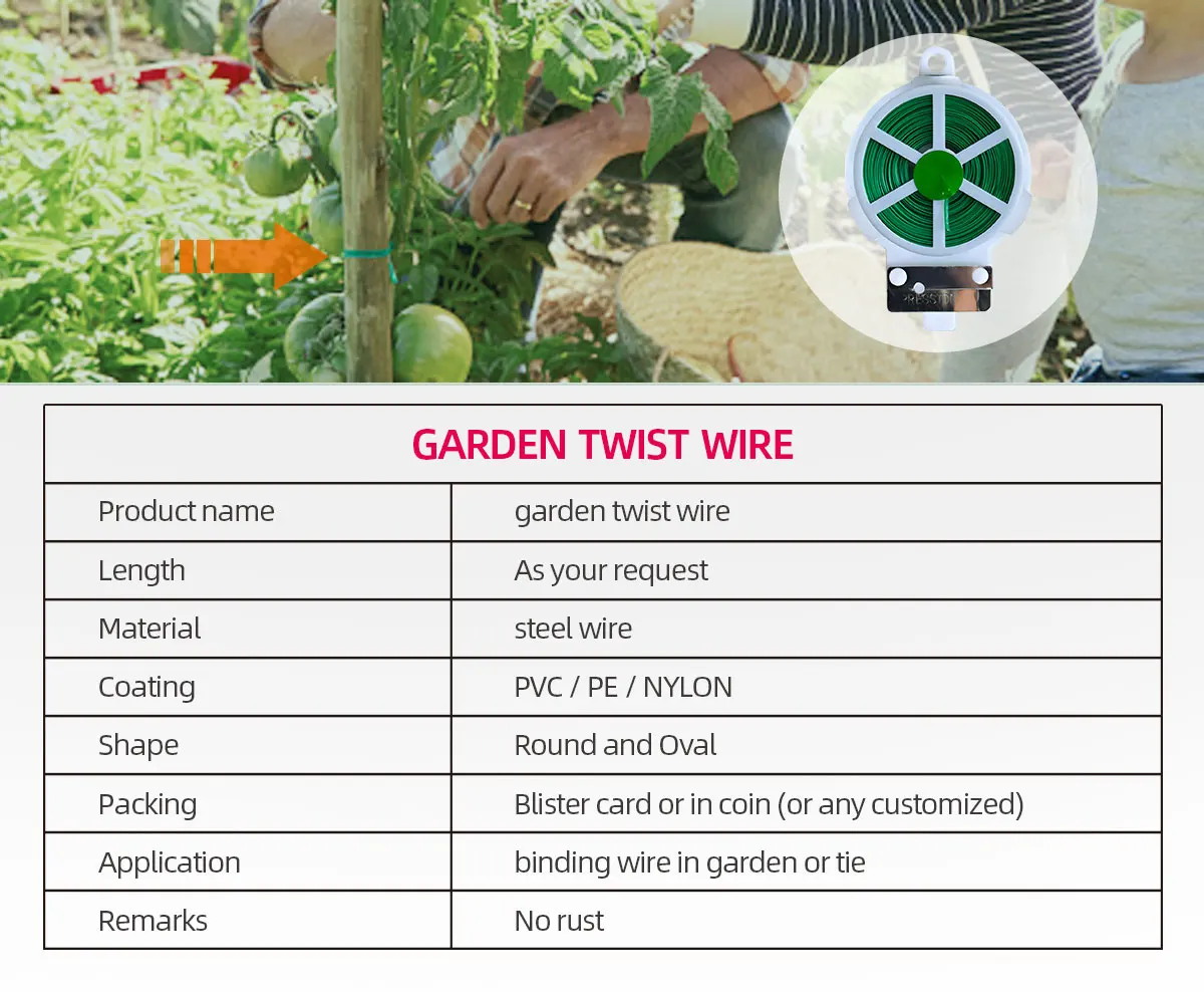 Garden Twist Tie Cutter Set With Cutter 100m Garden Plant Binding Twist