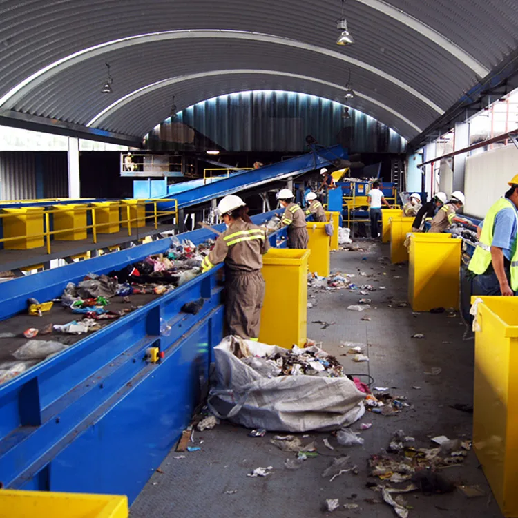 Municipal Solid Waste Automatic Urban Garbage Sorting Plant Line Msw Waste Separation Machine