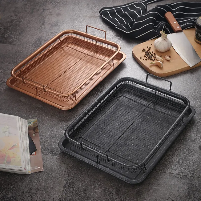 New Product Great For Baking Stainless Steel Crisper Tray Crisper Basket  Air Fry Baking Tray For Oven - Buy Crisper Tray,Hot Sale Copper Crisper  Tray