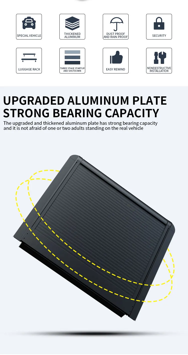 Factory Waterproof Electric Roller Shutter Cover Pickup Cover Bed for Ram 1500 Tonneau Cover Without Gantry Frame manufacture