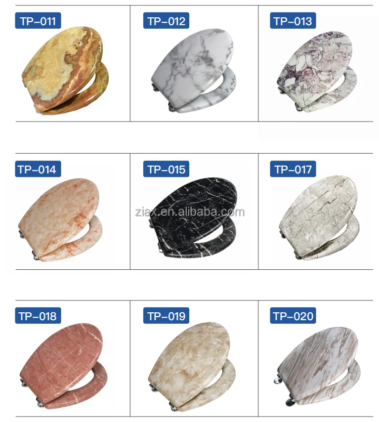 American Style Slow Drop Toilet Seat Fast Release Melamine Toilet Seat