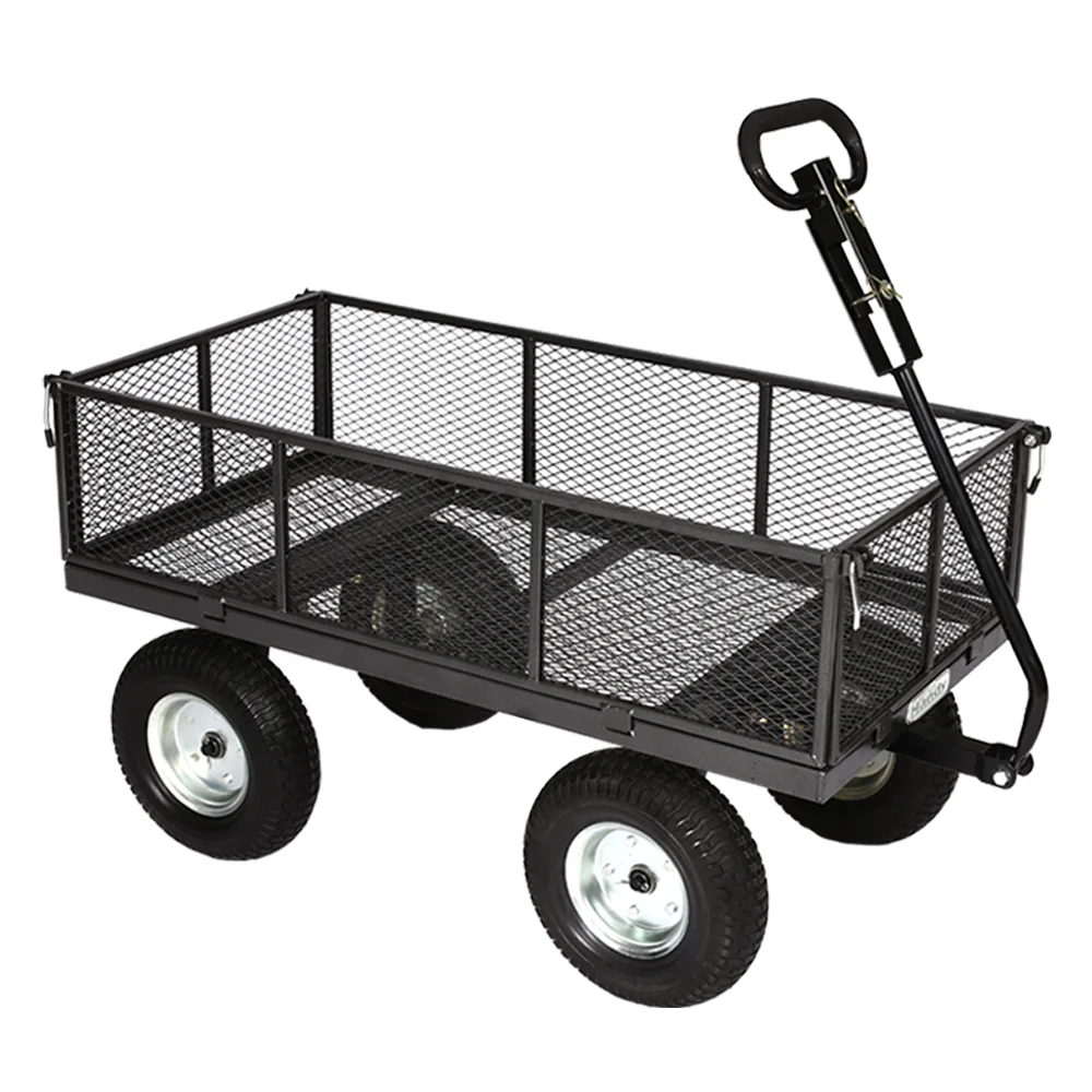 Kinde Durable Garden Mesh Cart With Sidewalls Steel Mesh Gardeners Cart 