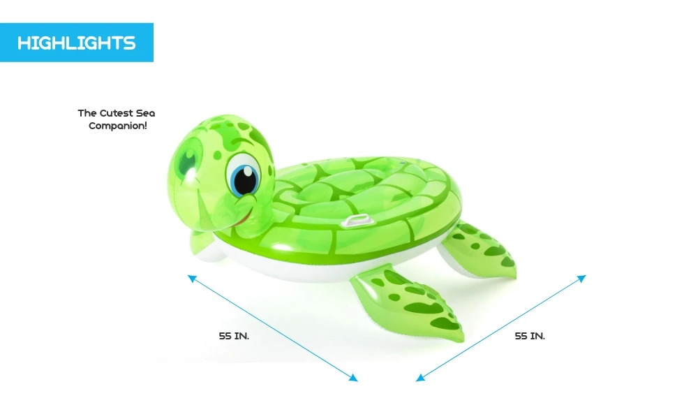 Bestway 41041 inflatable turtle ride-on the floating toys