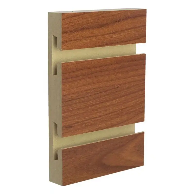 18mm Thickness Slatwall Laminated Mdf Sheet Board Groove Slat Wall