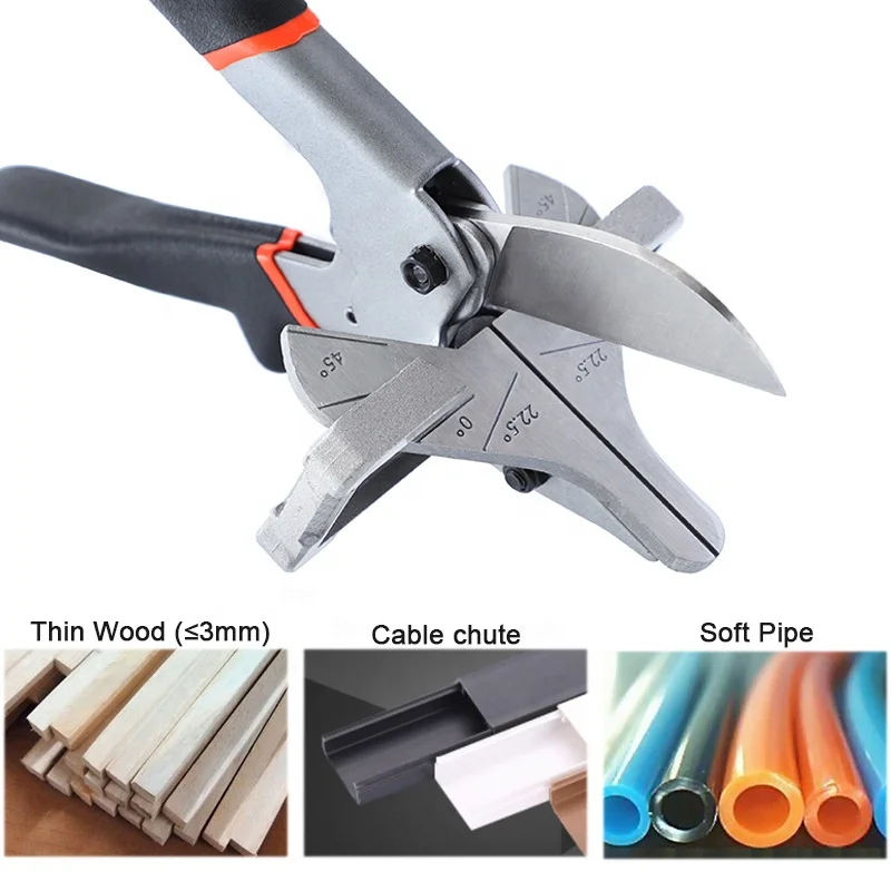 High Carbon Steel Miter Cutter Plier Multi-Angle Hand Scissors for Cable Chute DIY Grade Chamfer Quarter Cutting OEM
