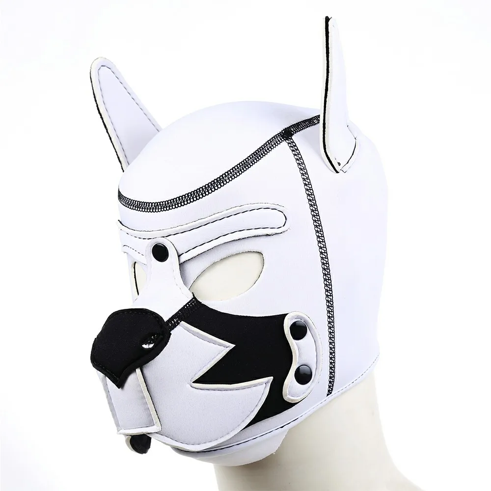 Free Custom Box - Cat Fetish Mask Dog Headgear Role Play Slave Bdsm Bondage Flirting Erotic Costumes Pup Padded Latex Rubber
