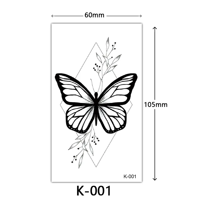2 Blätter Temporäre Tattoo-Aufkleber – Englische Buchstaben Mit Blumen, Wasserfest & Einfach Zu Entfernen