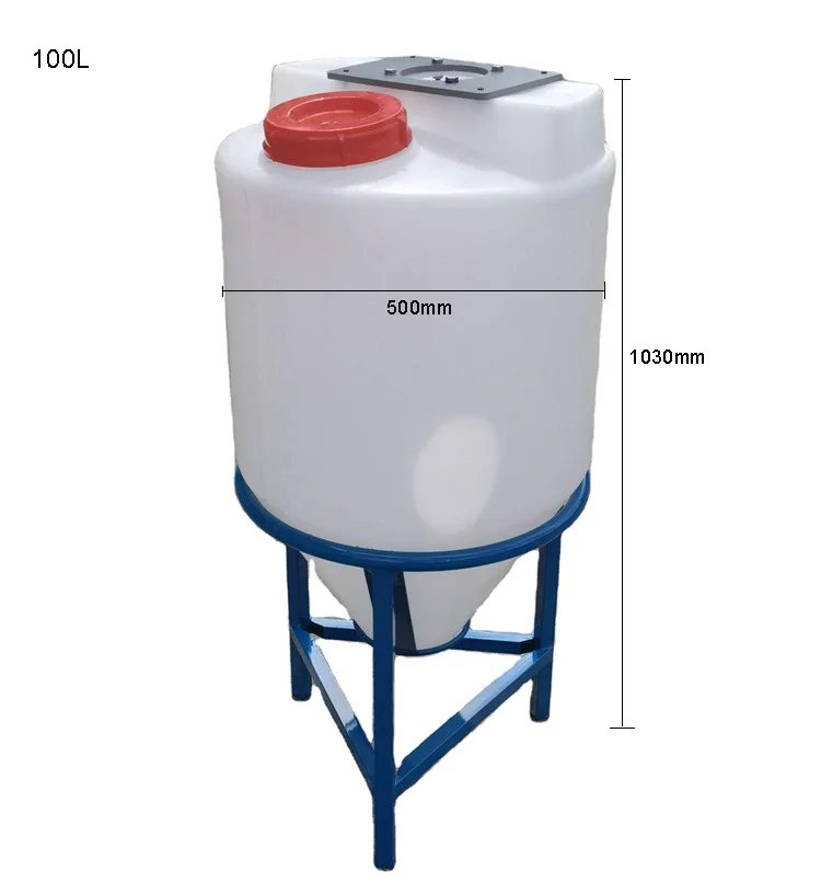 Rotational High Quality Plastic Chemical Mixing Tank With Agitator