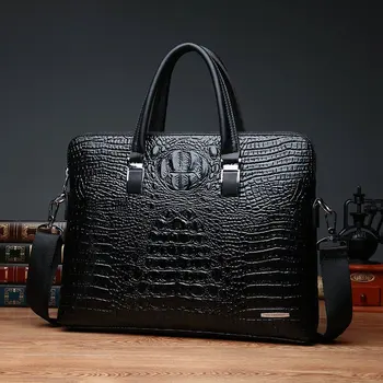 Good Quality Italy Crazy Horse Leather Messenger Bag Briefcase Leather Shoulder Bag Laptop Bag Leather Briefcase for Men