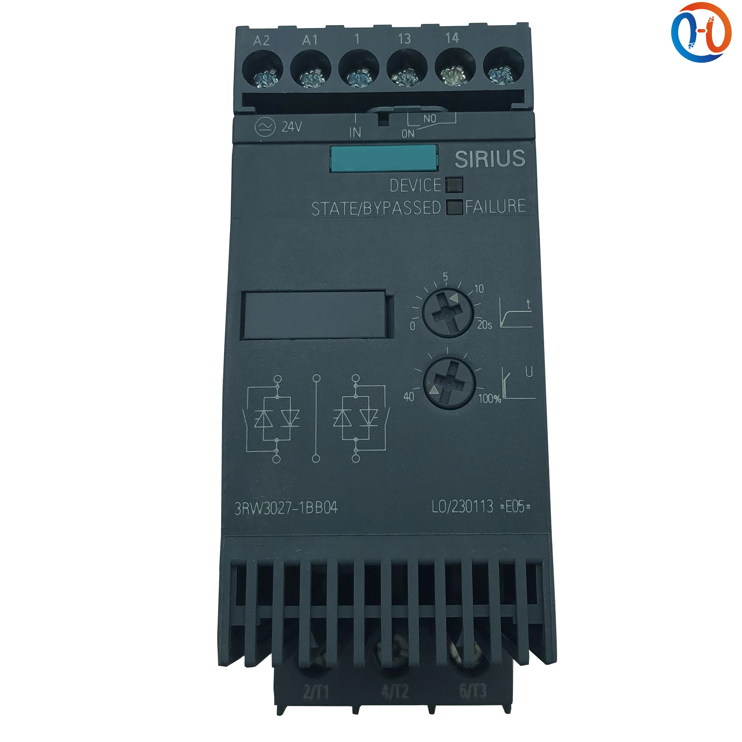 new original 3rw3027 1bb04 solid state motor soft starter achieves gentle start and stop for three phase asynchronous motors suppresses impact current built in multiple protections suitable for fans water pumps-2