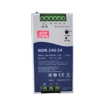 Mean Well WDR-240-24 With PFC Function 24V 10A 48V Output Din Rail Industrial 240W Power Supply