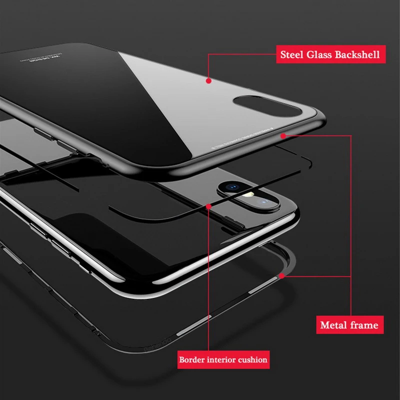 2024 Factory Wholesale Cell Phone case Metal Magnetic Mobile Phone Case Magnetic Cellphone Covers Magnet case