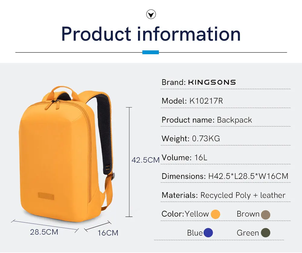 Grs Factory Kingsons Compact Laptop Backpack Bags For Ladies Australia