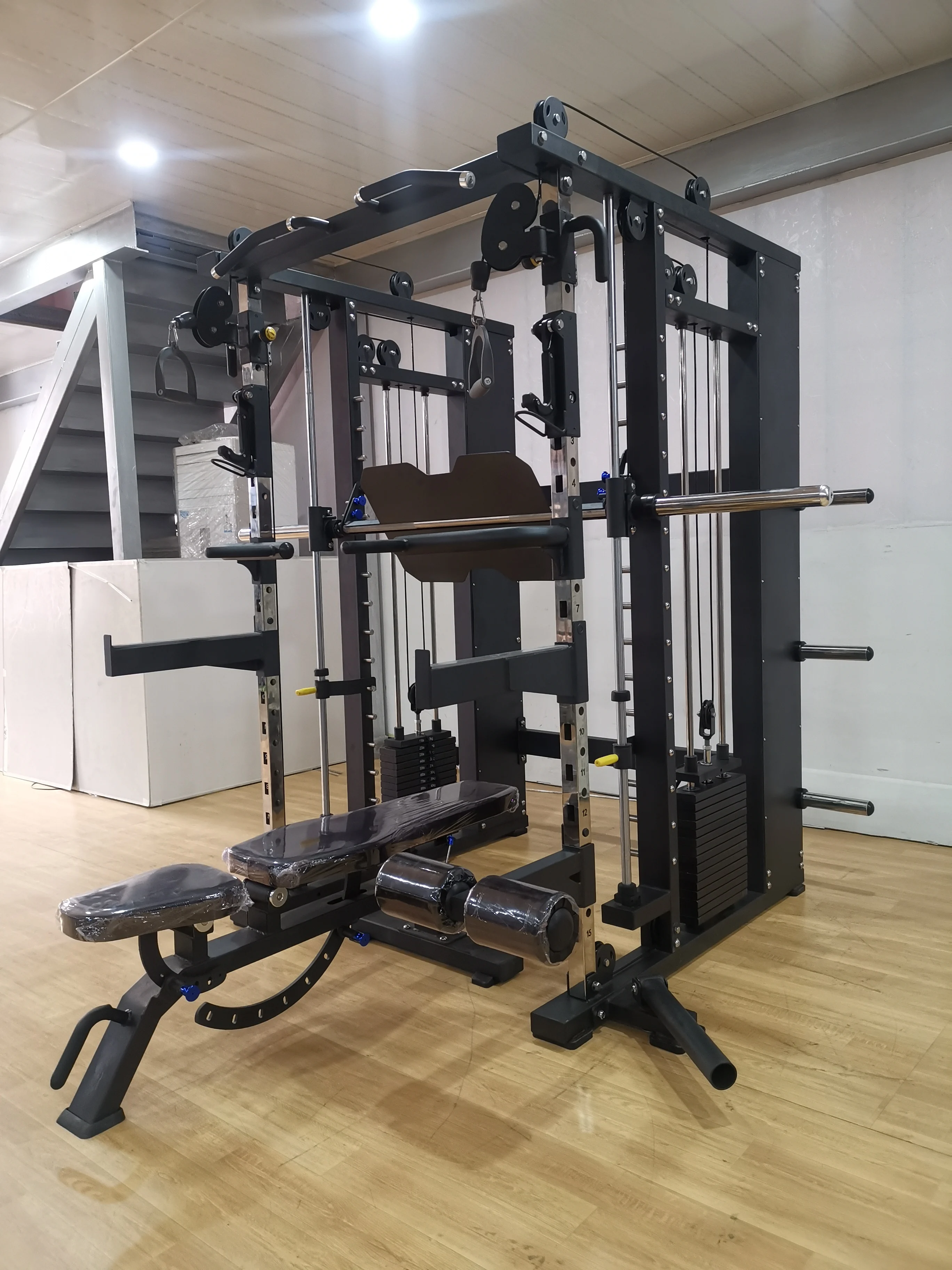 Новый дизайн горячая распродажа Dezhou Функциональный Тренажер и Смит оборудование для коммерческого Спортзала/Смит-машина