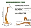 Bamboo hanging ukulele stand