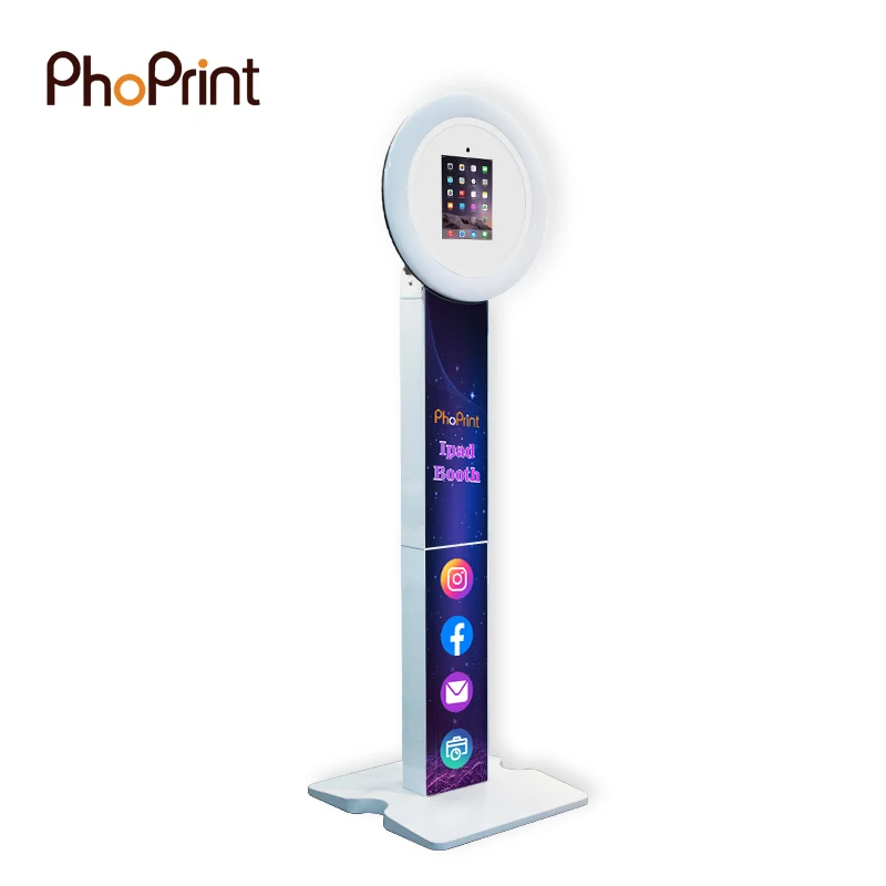 High Quality Portable Light Weight  Ipad Photo Booth With Ring Light for Sale