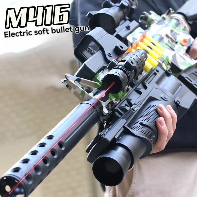 M416 Electric Large-Sized Submachine Gun Toy Semi-Automatic Sniper Assault Rifle for Boys