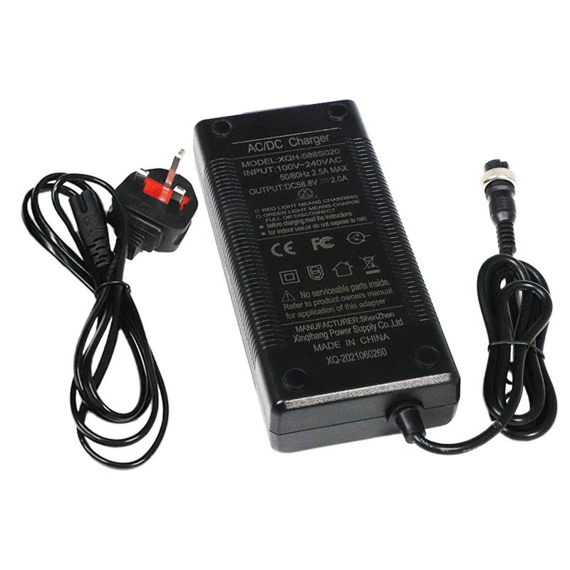 Superbsail Original 58.8V 2A Charger For Zero 8X/9/10/10X lithium Battery Charger Electric Scooter Bicycle Ebike Charger manufacture