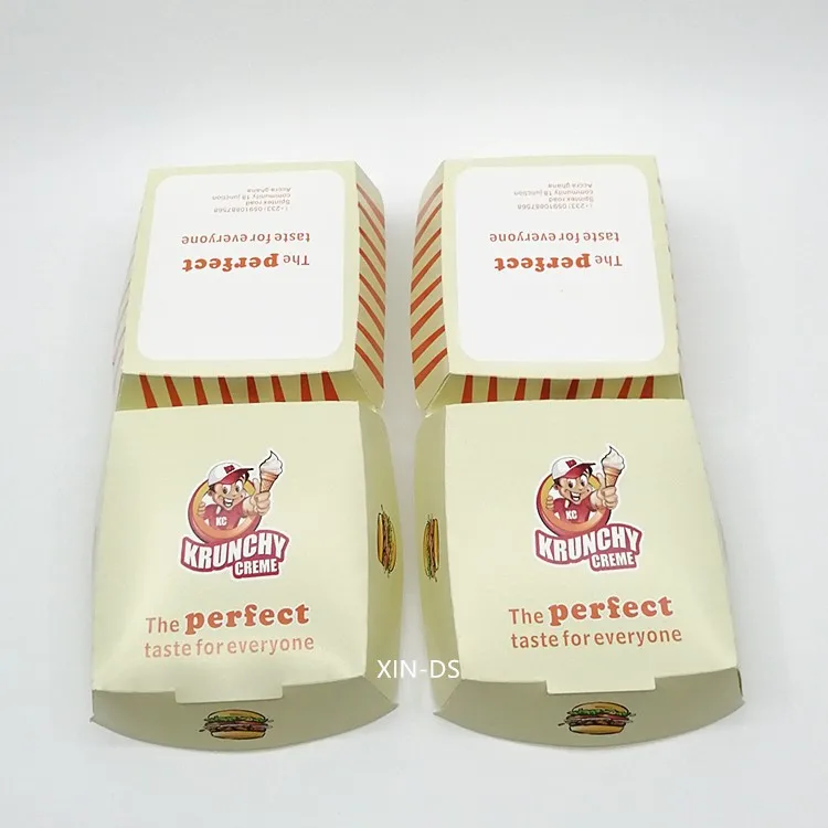 Custom printed paper burger box fast food packaging