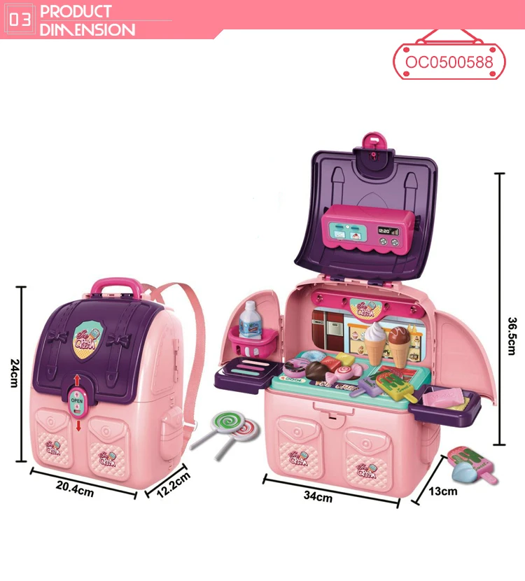Happy Time Little Chef 2 in 1 Backpack Kitchen Sets Toys Cooking