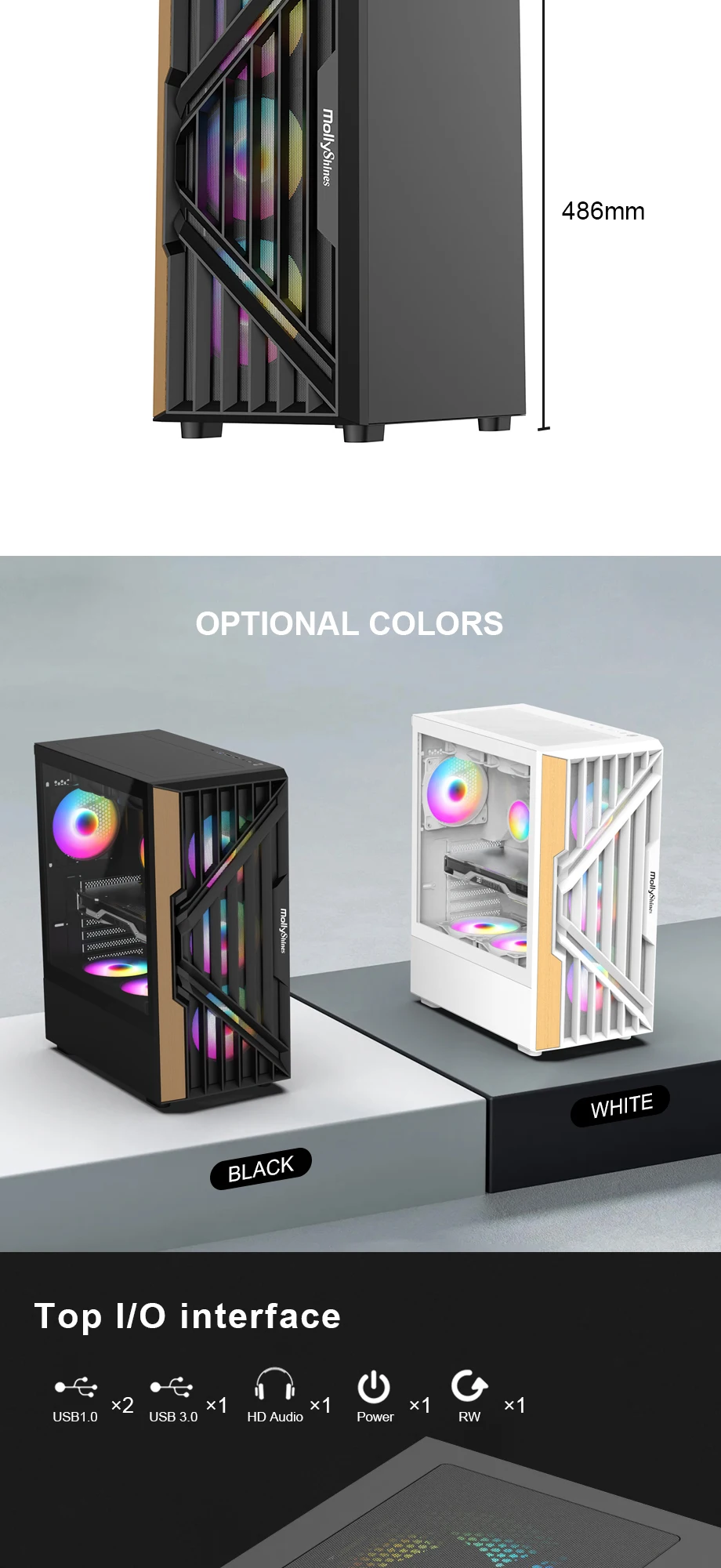 C17 Wood Computer Case - Eatx/atx/micro ATX/ITX Gaming Tower