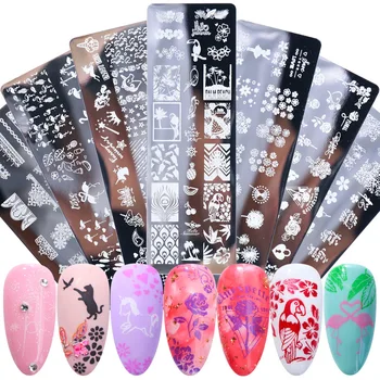 Valentine day nail art stamp having all love theme nail stamping plate 12*4cm
