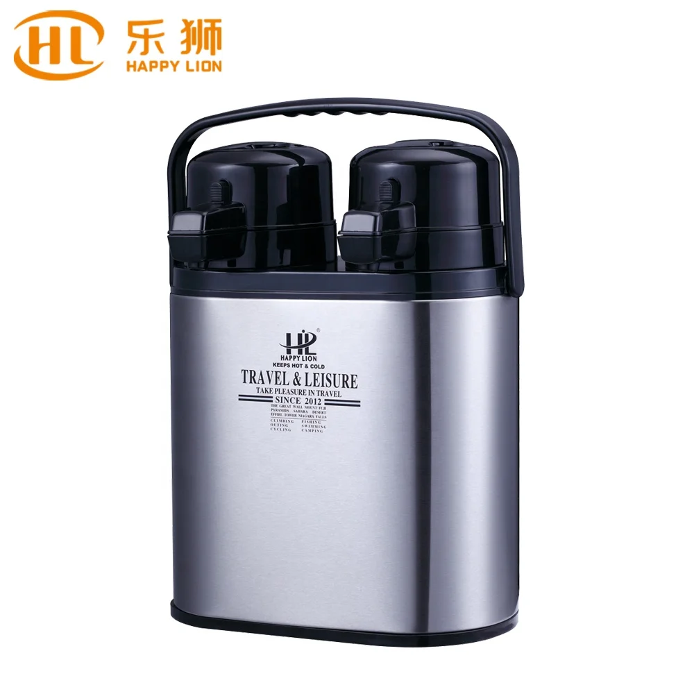 HAPPY LION Thermos Air Pump Coffee Airpot Vacuum Tea Flask With