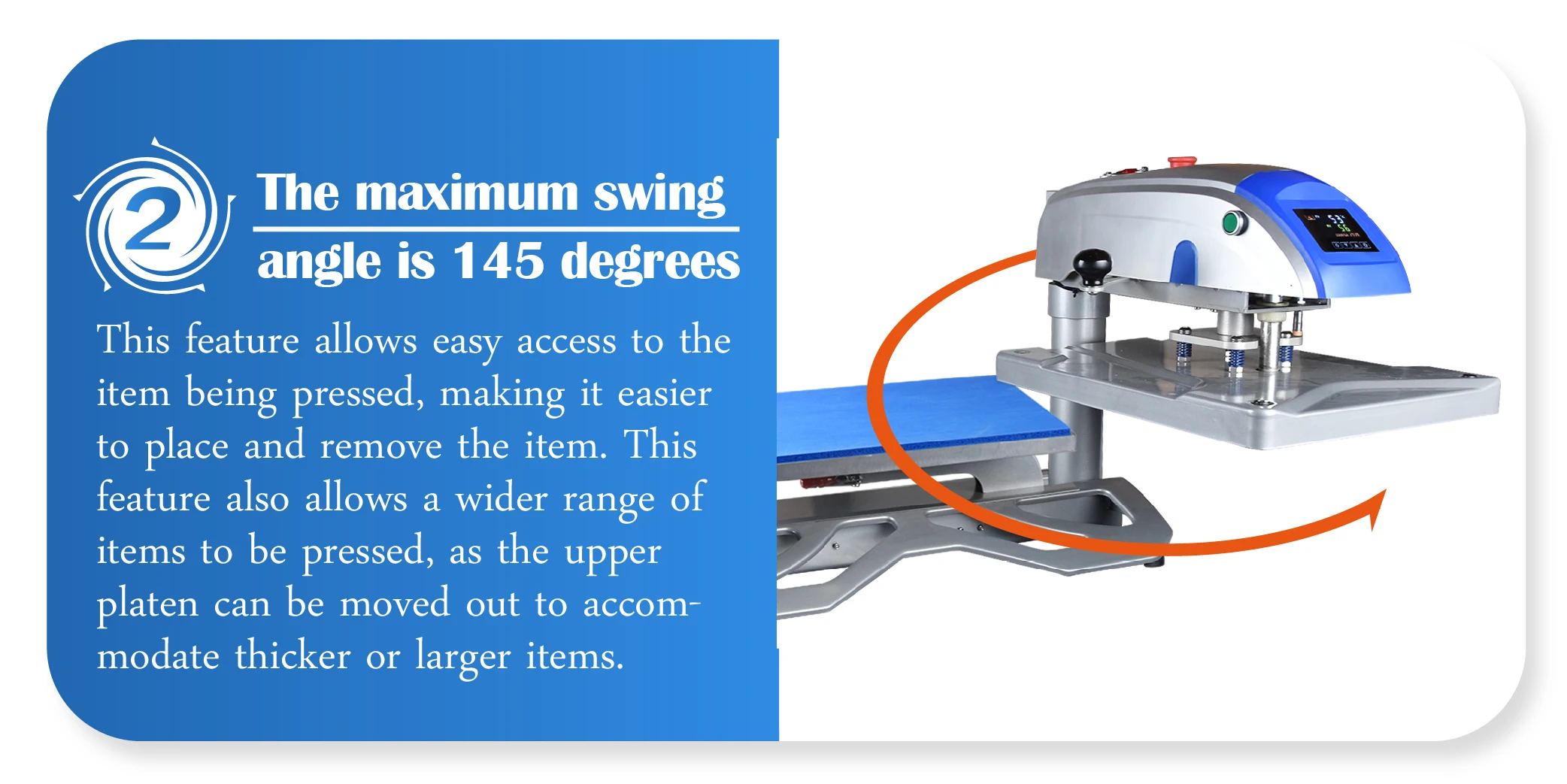 16 x 20 heat press swing away on stand automatic tshirt press machine