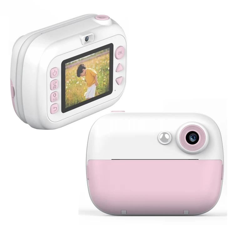 Customized 32GB Mini Pocket Camera for Kids Instant Print with OEM ODM Logo Dinosaur Toy CMOS MP3 Includes Filter MicroSD Media