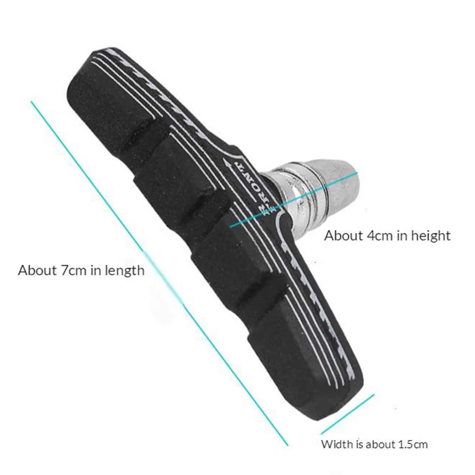 Прочные резиновые Тормозные колодки для горного велосипеда, тормозные колодки с шестигранными гайками и распорками для большинства велосипедов, набор тормозных колодок V-70 мм для велосипеда
