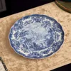 Blue round plate