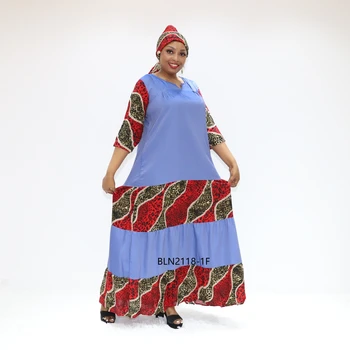 Embroidered attire kaftan hijab burqa  BLN2118-1F Congo clothing Ethereal dress