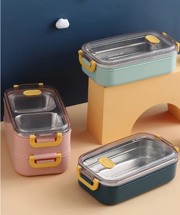 Office and Students 304 stainless steel double insulated bento lunch box portable