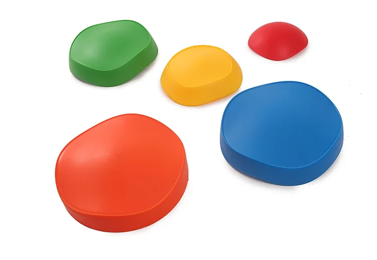 PE Material Eco-friendly No Smell Indoor Smooth Surface River Crossing Stone For Kids