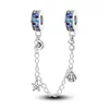 Ktc687- shell, starfish, conch safety chain 925 silver