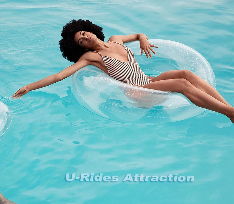 Lazy River Tube Inflatable PVC Clear Single Swim Ring Transparent Water Park Tube for Water Park Super Fibreglass Slide