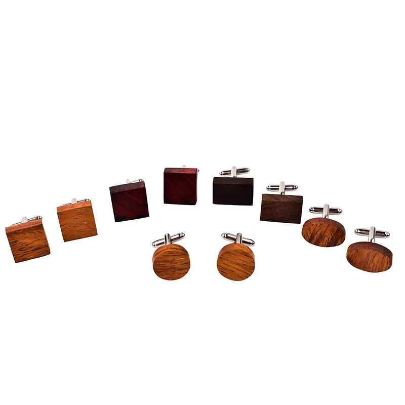 Новинка, индивидуальные квадратные деревянные Запонки для мужчин
