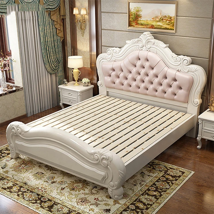 Factory Direct Fast Delivery Modern Luxury Bedroom Set Italian Wing Back Button Tufted Chesterfield Bed