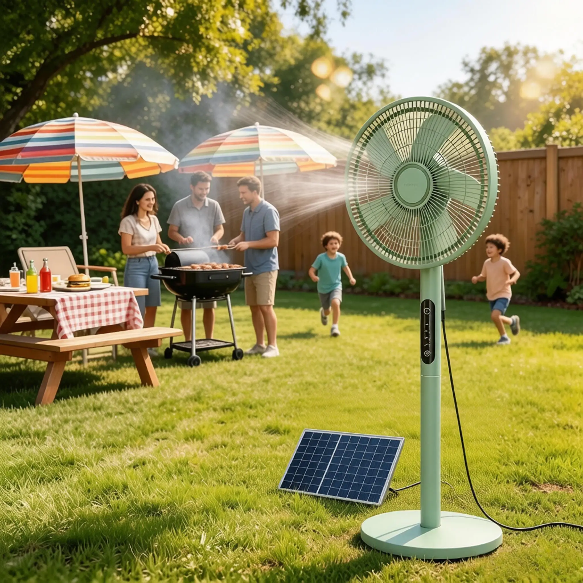 Pedestal Fan, 16'', Solar, Plastic, Brushless - detail 22