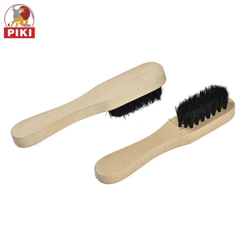 China Cheap Wooden Horsehair Shoe Shine Brush for Boots Shoes Other Leather Care