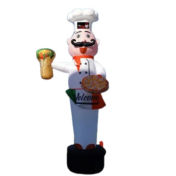 Custom air dancer with Waving Hand Puppet Cartoon Inflatable chef air dancer for pizza shop promotion