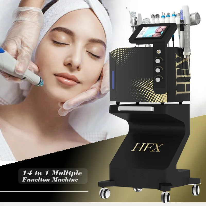 ZS Big Promotion 14-In-1 Hydra Dermabrasion Machine Water Oxygen Peeling Microdermabrasion Korea Skincare Machine for Spa