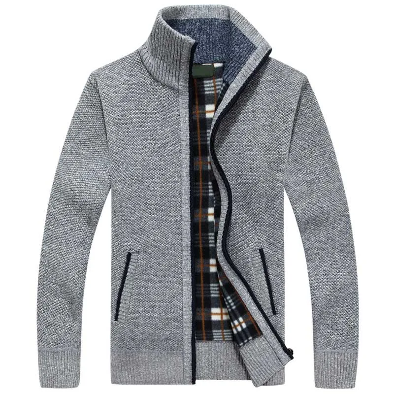 2022 New Men's Sweaters Autumn Winter Warm Cashmere Wool Zipper ...