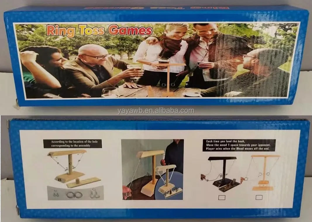 Color Box Ring Toss Games For Kids Adults Handheld Board Games With