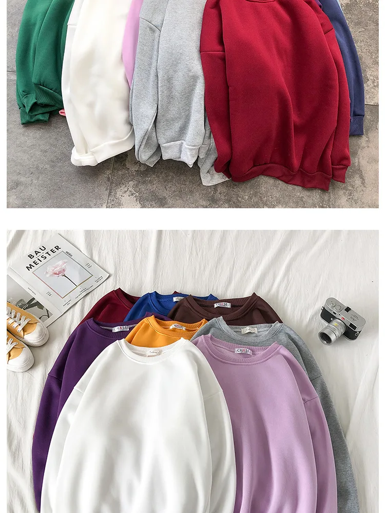 2022 Custom Print Hoodie Sweatshirt Blank Plain Hoodie Oneck Crewneck