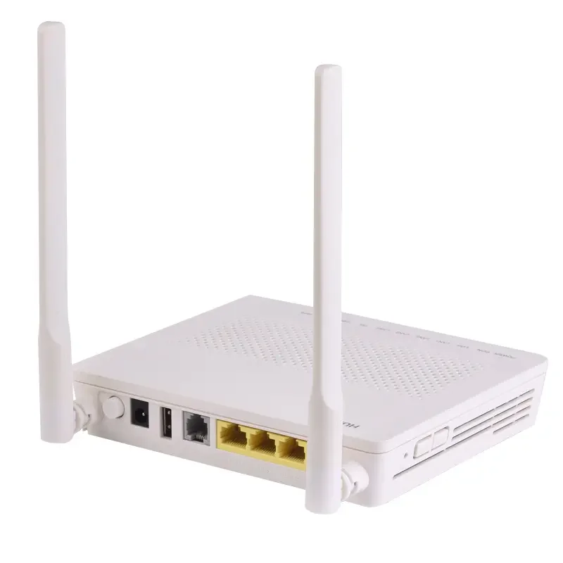 Optical router with 5DB Antenna XPON ONU 4LAN 1voice WIFI USB Antenna Gigabit ONU ONT English Version 8546m