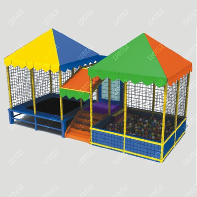 Customizable Rectangular Trampoline Park Indoor
