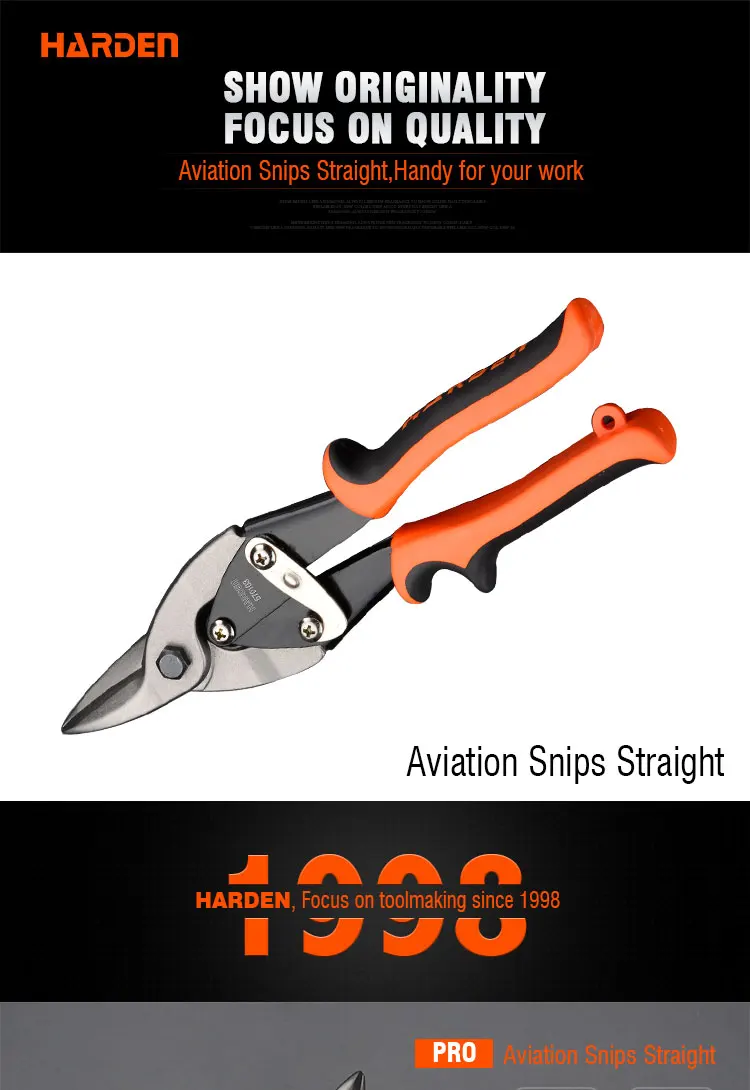 Hand Tool Chrome Vanadium Metal Straight Aviation Tin Snip