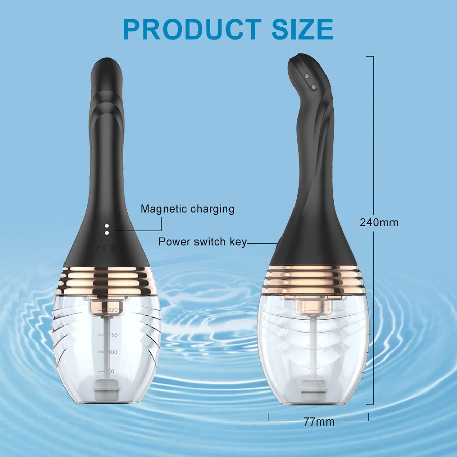 Bulb Design Automatic Electric Ball Enema Vagina Anal Cleaner Douche Anal Sex Toy for Men Women