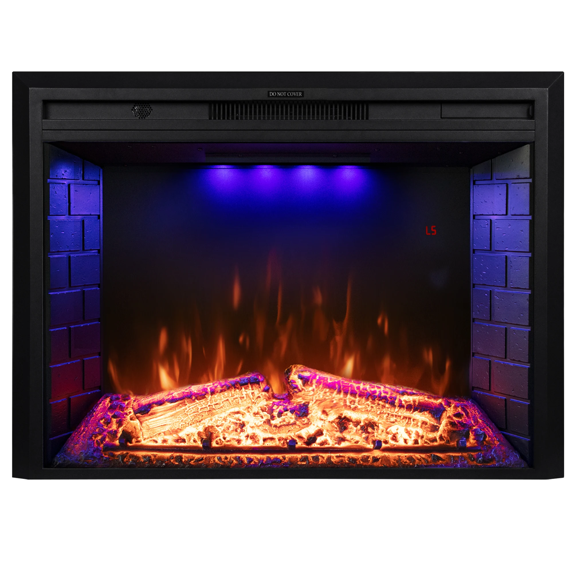 Luxstar 36 pouces ménage intelligent artificiel LED électrique cheminée insert chauffages avec décor Sfeerhaard effet de flamme réaliste